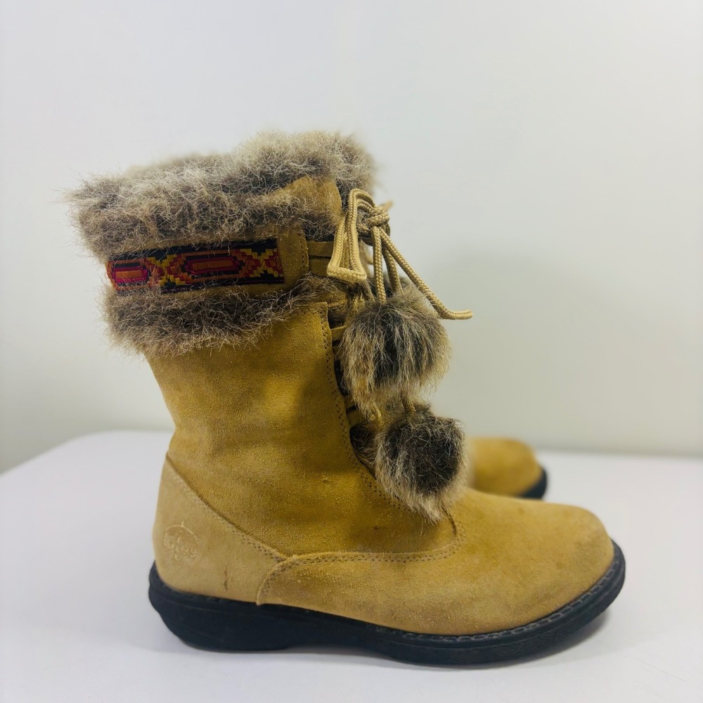 Totes‎ Leather Tanya Tan Faux Fur Lined Boots Women's Size 6 - Picture 10 of 10